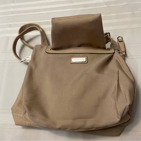 Taupe Womens Crossbody/ Shoulder Bag - Zippered Closure- Clean EUC - Picture 10 of 14
